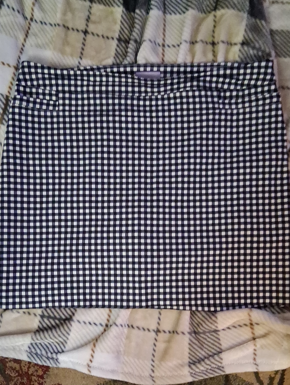 Black and White Gingham Mini Skirt